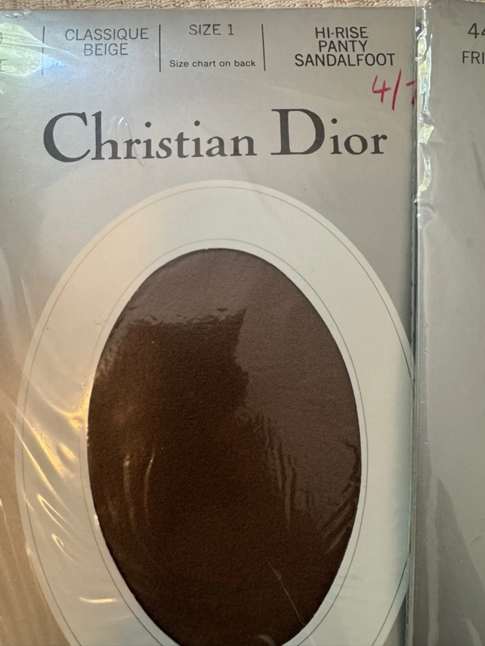 Vintage Dior 1970s Vintage Sheer Hosiery - Suntan and Classic Beige Small NOS